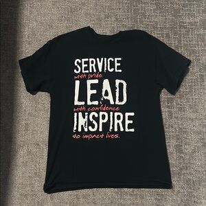 Black Graphic Tee - Service Lead Inspire